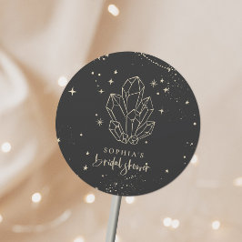 Pegatina Redonda Mystical Zodiac Tarot Celestial Bridal Shower