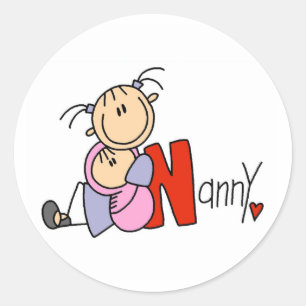 Pegatina Redonda N es para Nanny