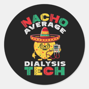 Pegatina Redonda Nacho Diálisis promedio Hemodiálisis tecnológica C
