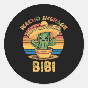 Pegatina Redonda Nacho Promedio de Bibi Coincidencia México Cinco D