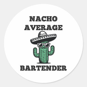 Pegatina Redonda Nacho Promedio De Byrtender Mexicano Cinco De Mayo