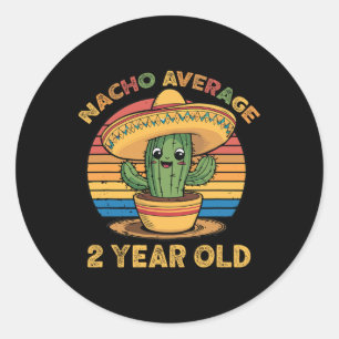 Pegatina Redonda Nacho Promedio De Dos Años Cinco De Mayo Segundo N