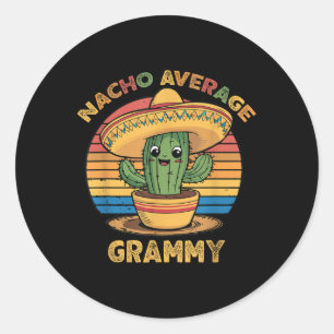 Pegatina Redonda Nacho Promedio de Grammy Coincidencia México Cinco