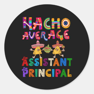 Pegatina Redonda Nacho Promedio De Istant Principal Cinco De Mayo