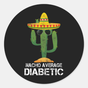 Pegatina Redonda Nacho Promedio De Pruebas De Concienciación Sobre 