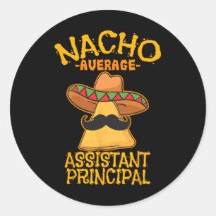 Pegatina Redonda Nacho promedio del maestro principal de nitrógeno 