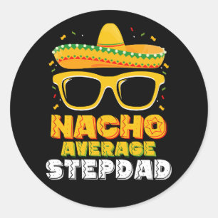 Pegatina Redonda Nacho promedio papá cinco de mayo