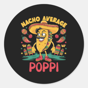 Pegatina Redonda Nacho Promedio Poppi Coincidencia Mexicana Cinco D