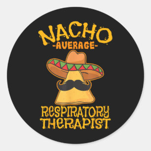 Pegatina Redonda Nacho Promedio Terapia Respiratoria Rt Asma Cinc
