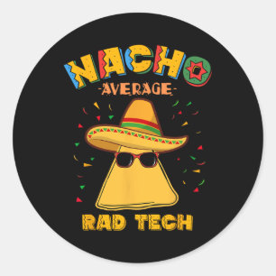 Pegatina Redonda Nacho Rad Media Tecnólogo Radiológico Cin