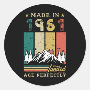 Pegatina Redonda Nacido En 1961