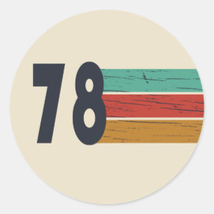 Pegatina Redonda Nacido en 1978 como regalo de cumpleaños vintage