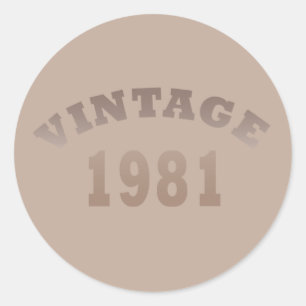 Pegatina Redonda Nacido en 1981