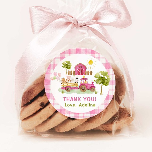 Pegatina Redonda Nacimiento de animales de granja de corral (Subido por el creador)