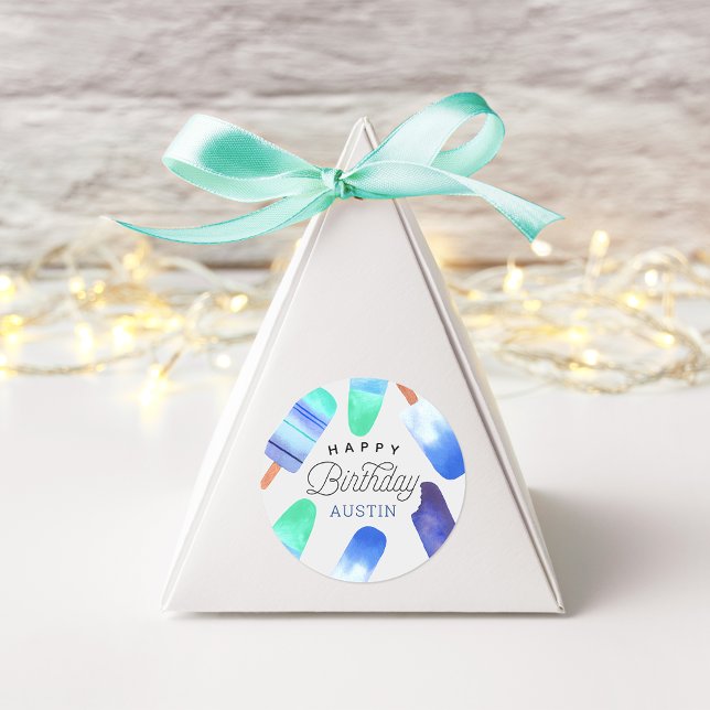 Pegatina Redonda Nacimiento de los niños con personalidad de Blue P (Subido por el creador)