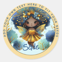 Nacimiento de un hada africana Princesa Verde azul