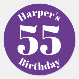 Pegatina Redonda Nacimiento moderno Nombre personalizado número vi