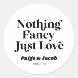 Pegatina Redonda Nada Fancy Ama Al Boda Retro Casual