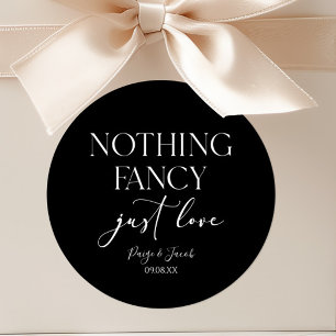Pegatina Redonda Nada Fancy Ama Solamente Al Boda Casual Minimalist