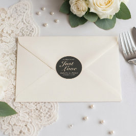 Pegatina Redonda Nada Fancy Just Love Boda