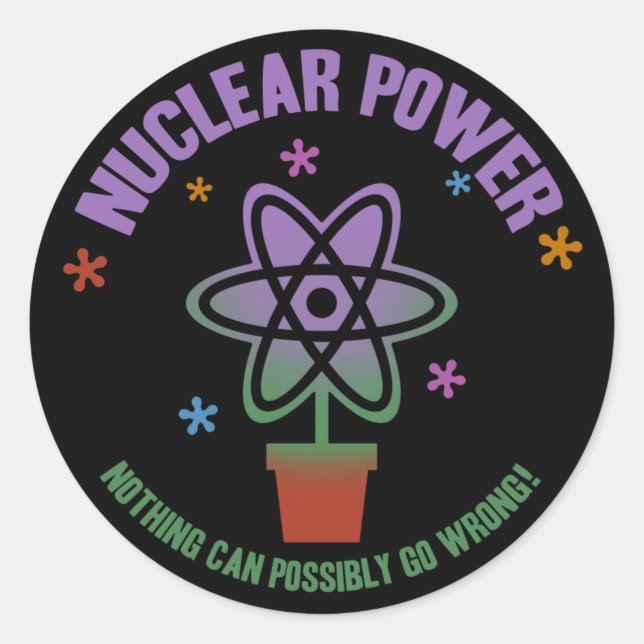 Pegatina Redonda ¡Nada Puede Salir Mal! (Anverso)