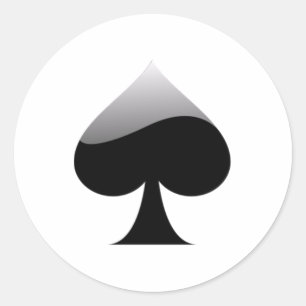 Pegatina Redonda Naipes de la espada