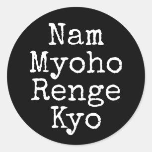 Pegatina Redonda Nam Myoho Renge Kyo Mantra