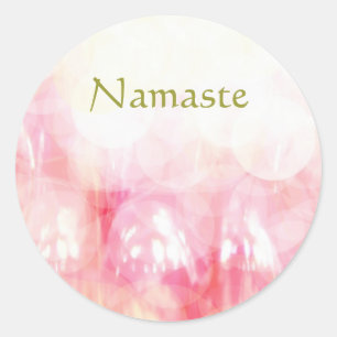 Pegatina Redonda Namaste