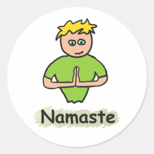 Pegatina Redonda Namaste