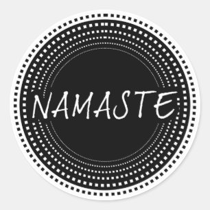 Pegatina Redonda Namaste