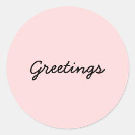 Pegatina Redonda Namaste Peachy Pink Yoga Meditation Sticker