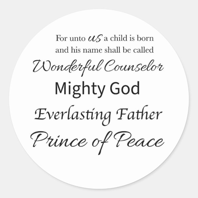 Pegatina Redonda Names of God Sticker (Anverso)