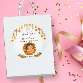 Pegatina Redonda Naming de bebé Namkaran Cradle Ceremonia favor