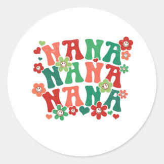 Pegatina Redonda Nana Christmas Stickers