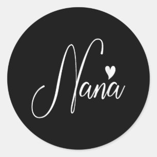 Pegatina Redonda Nana para las mujeres Nacimiento de las Navidades 