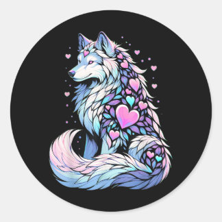 Pegatina Redonda Nana para las mujeres Nacimiento de las Navidades 