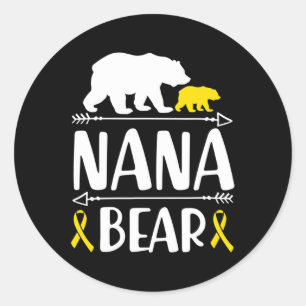 Pegatina Redonda Nana Tiene Una Abuela De Una Nieta De Conciencia S