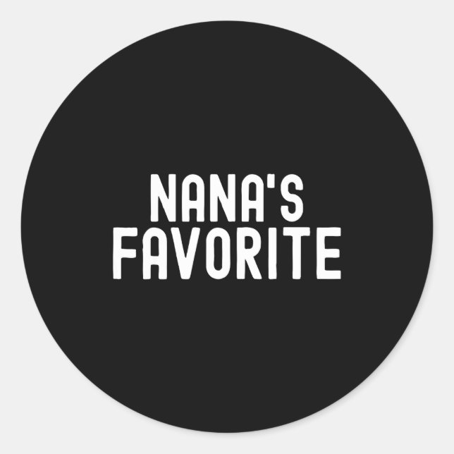 Pegatina Redonda Nana's Favorite Family Baby Granhild Quote Family  (Anverso)