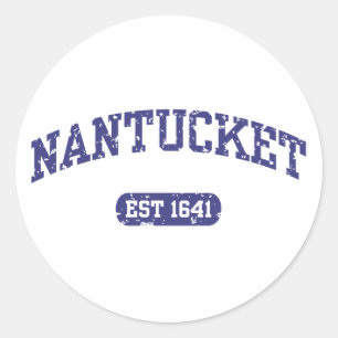 Pegatina Redonda Nantucket