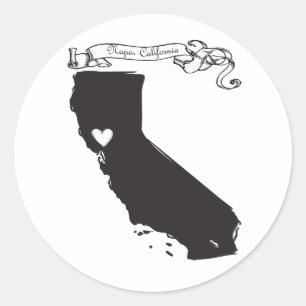 Pegatina Redonda Napa