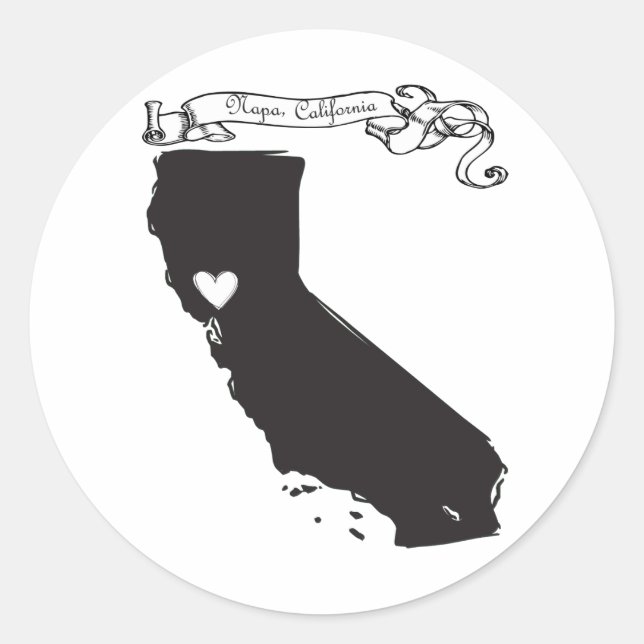 Pegatina Redonda Napa (Anverso)