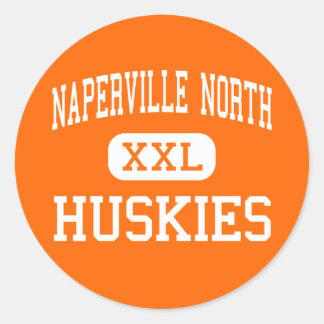 Pegatina Redonda Naperville Norte - Huskies - Alto - Naperville