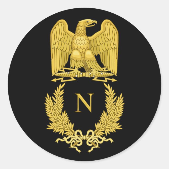 Pegatina Redonda Napoleon Emblem (Anverso)