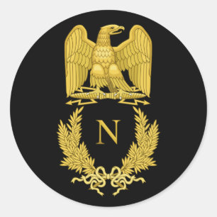 Pegatina Redonda Napoleon Emblem