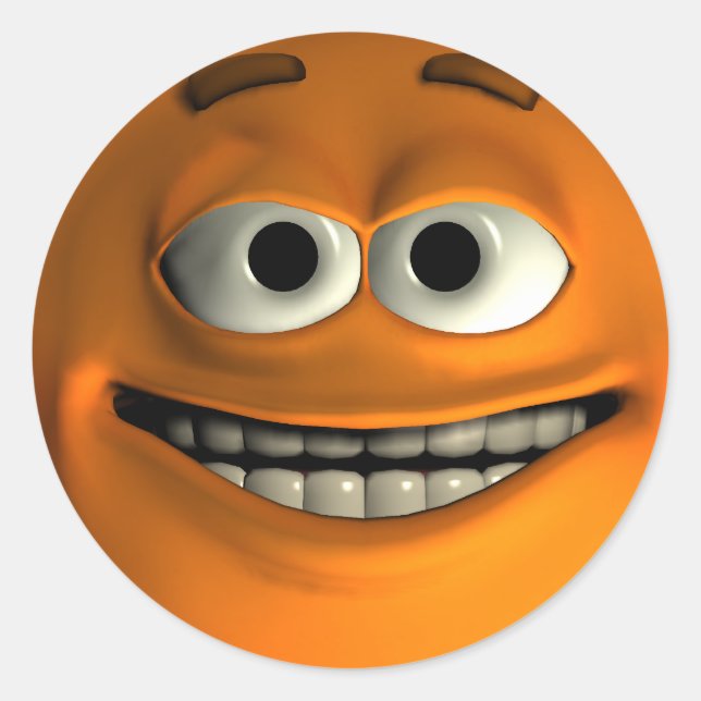 Pegatina Redonda Naranja (Anverso)