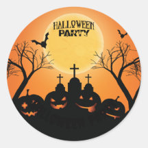 Naranja Black Halloween Party Pumpkin Graveyard