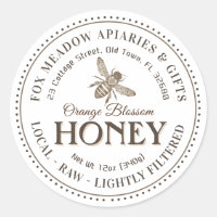 Naranja Blossom Honey Flying Bee Doted Border