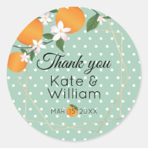 Naranja Citrus Boda Gracias