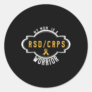 Pegatina Redonda Naranja De Conciencia Crpsrsd Ribbon Tee Gift Para