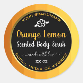Pegatina Redonda Naranja de etiquetas de empaquetado de productos p